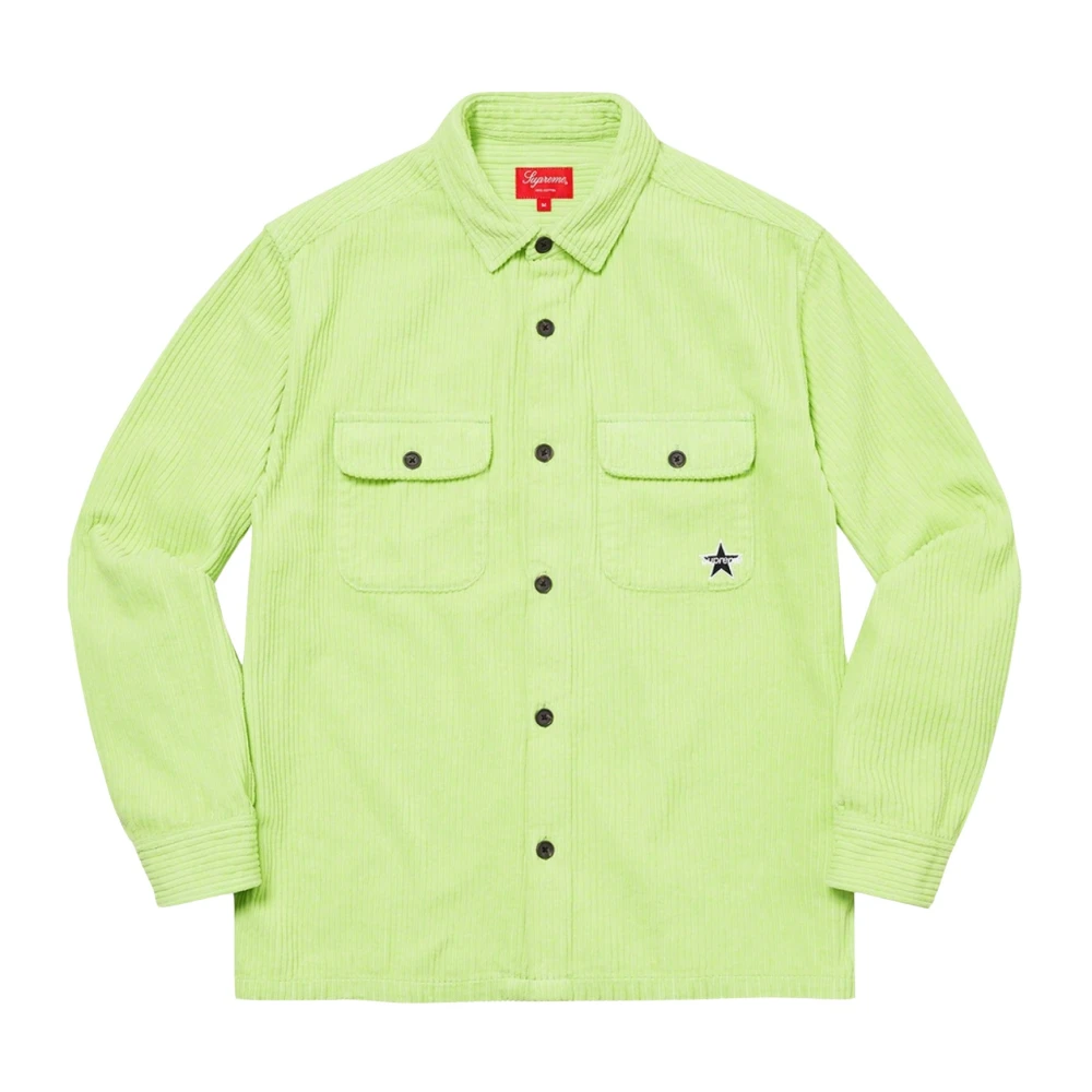 Supreme Corduroy Shirt Pale Mint Green Heren
