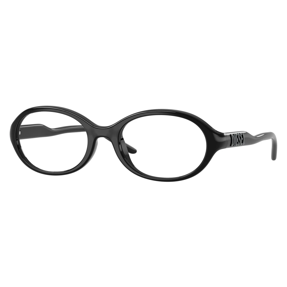 Diesel Transparent Woman Dl6014u 2001 Optical Frames Injected Black Round Normal - Image 2