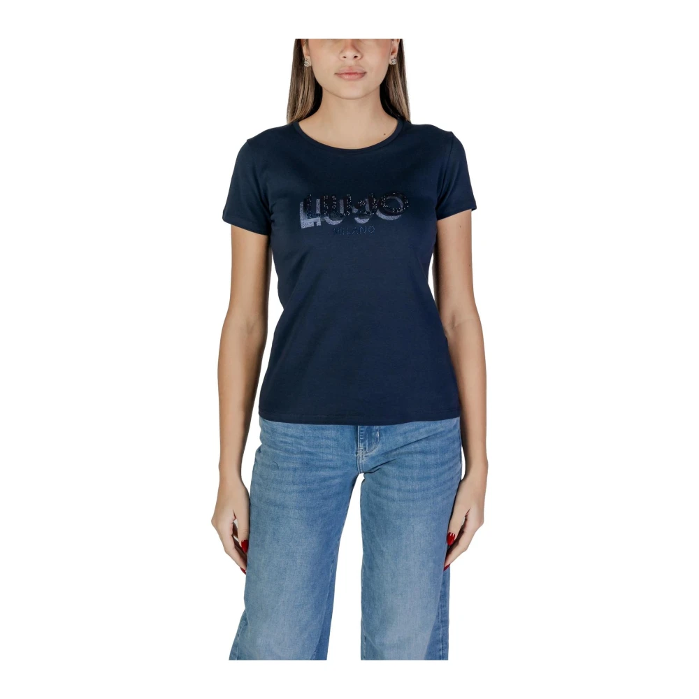 Liu Jo Women's Blue Crystal T-Shirt