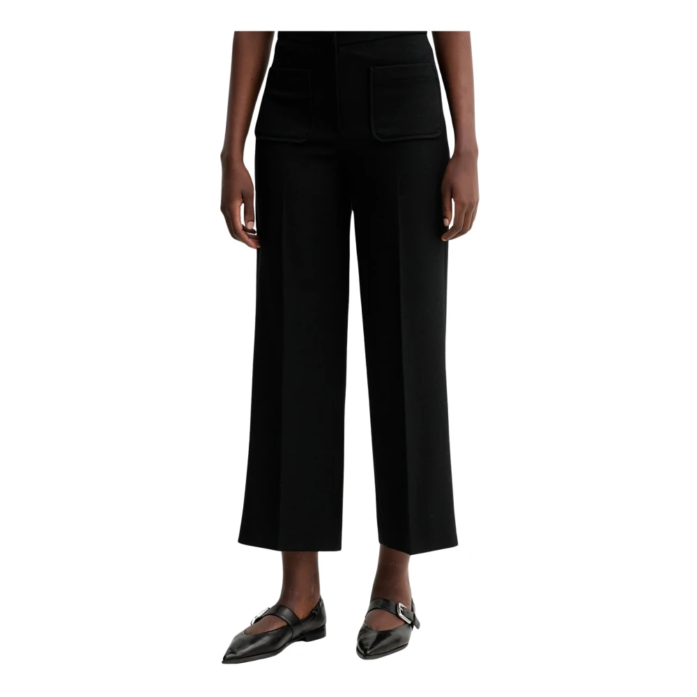 Sessun Donna Nero - Pantaloni Con Piega Stirata - Trousers - Xs