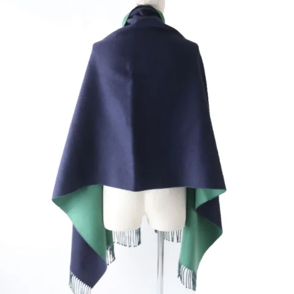 Hermès Vintage Pre-owned Cashmere scarves Blue Dames