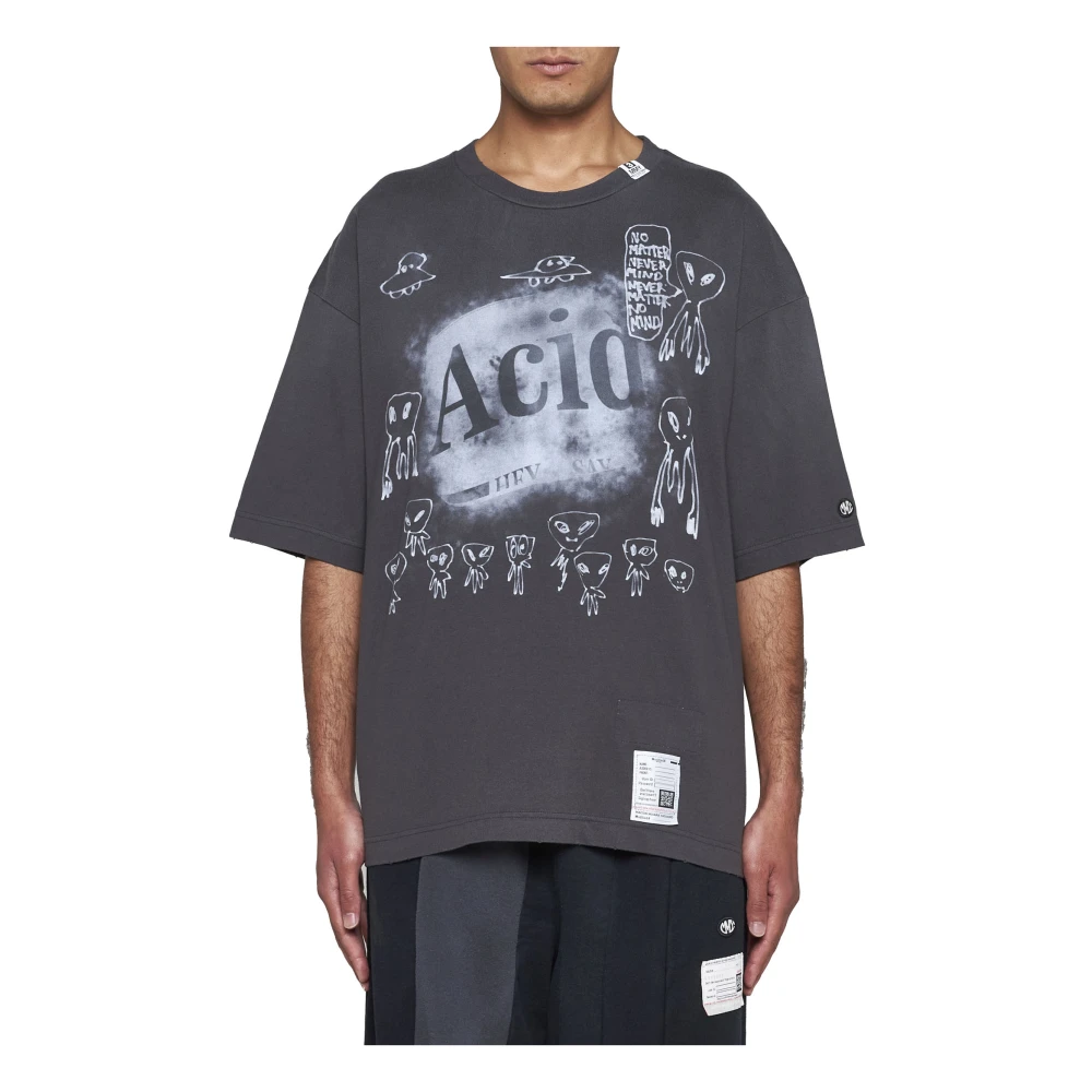Mihara Yasuhiro Zwarte T-shirts en Polos Black Heren