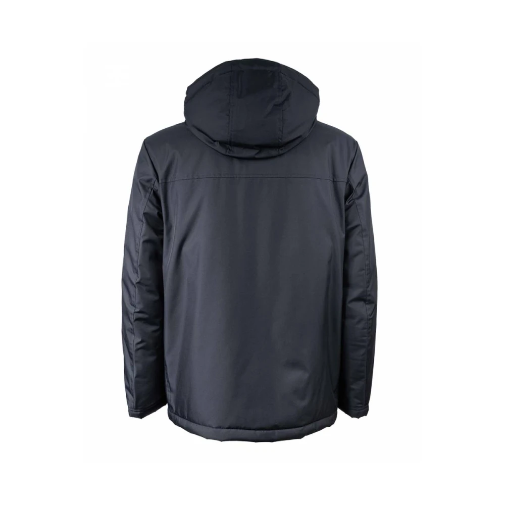 Fay Gevilt Hooded Caban Jas Blue Heren