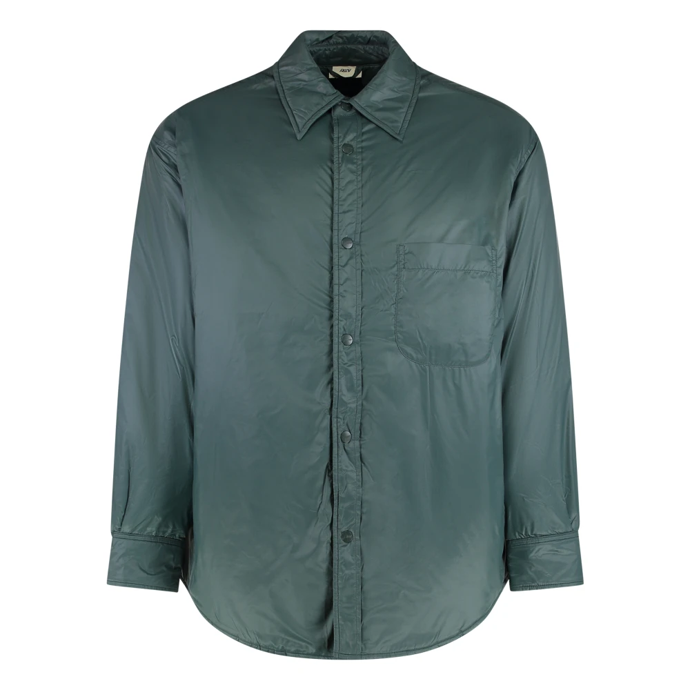 Autry Men's Green Light Jackets, L, Nylon Overshirt