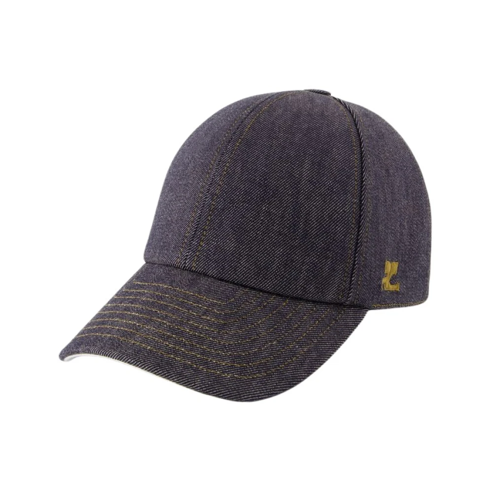 Courrèges Grijze Denim Cap Katoen Vietnam Gray Heren