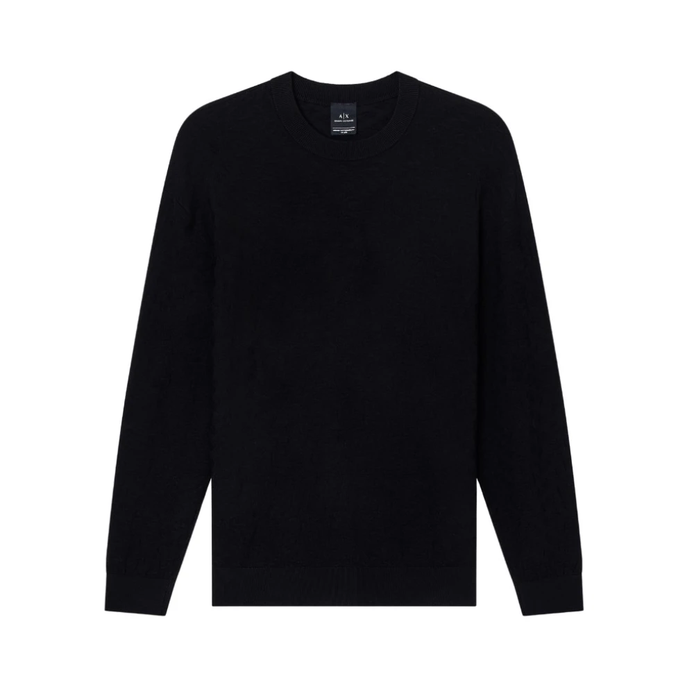 Armani Exchange Homme Noir Pulls, Taille: M Pull En Maille À Col Rond