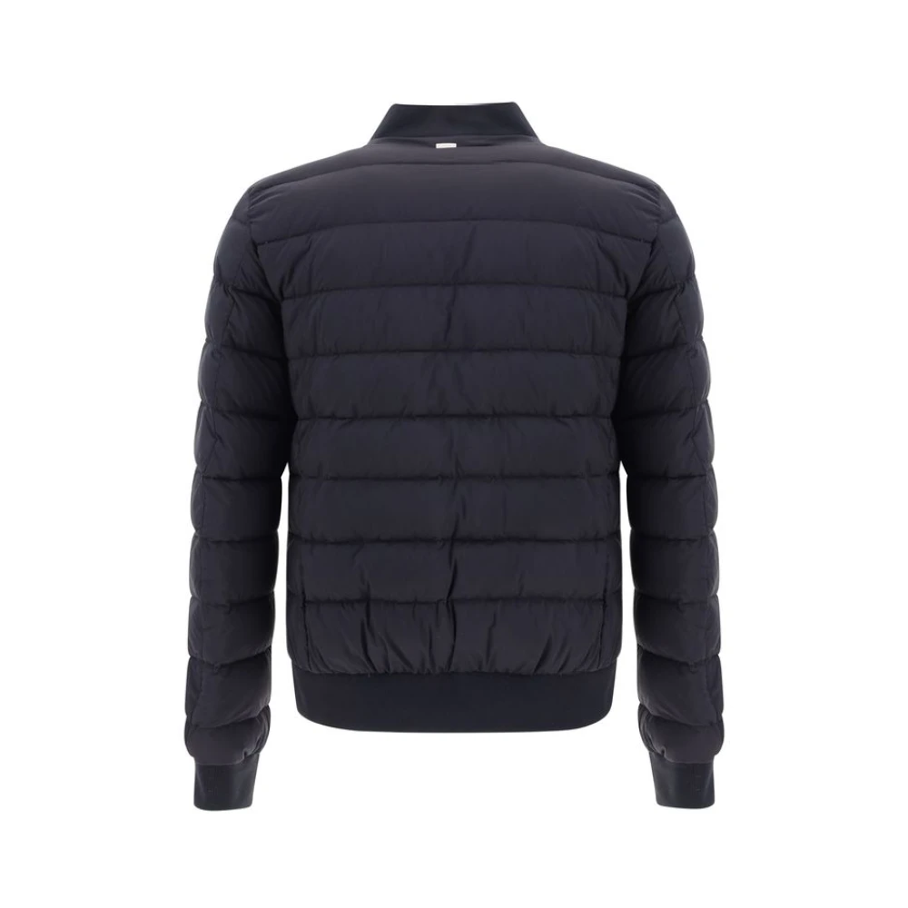 Herno Gewatteerde donsjas met hoge kraag Black Heren