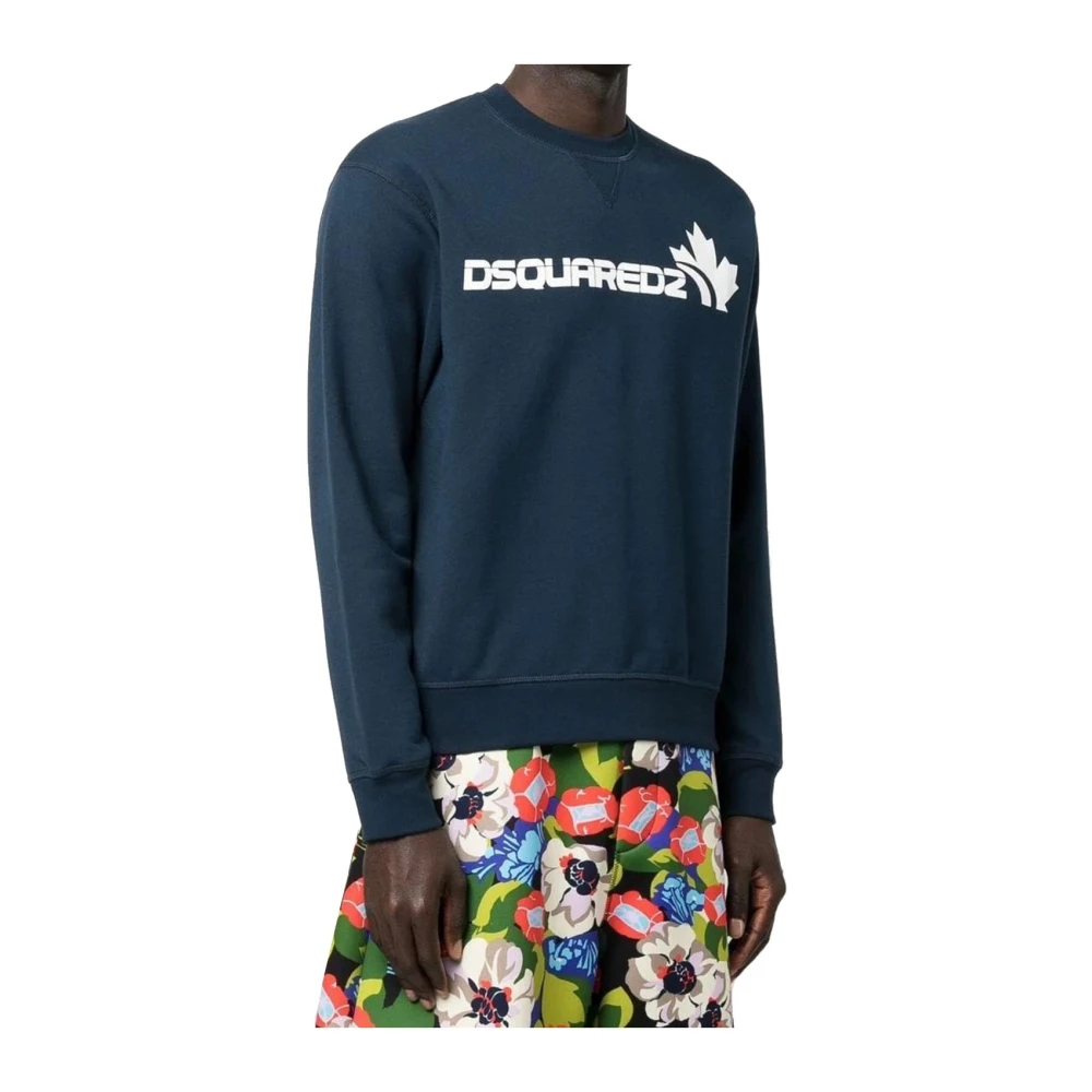 Dsquared2 Logo Sweatshirt Blue Heren
