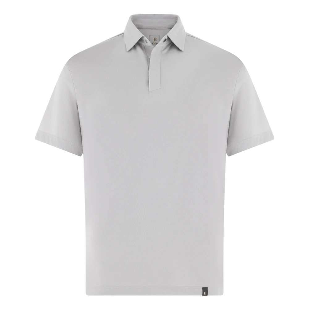 Boggi Milano Herren Gray,Blue,White B Tech B High-Performance Piqué Polo Shirt,S.cafè® High-Performance Piqué Polo Shirt