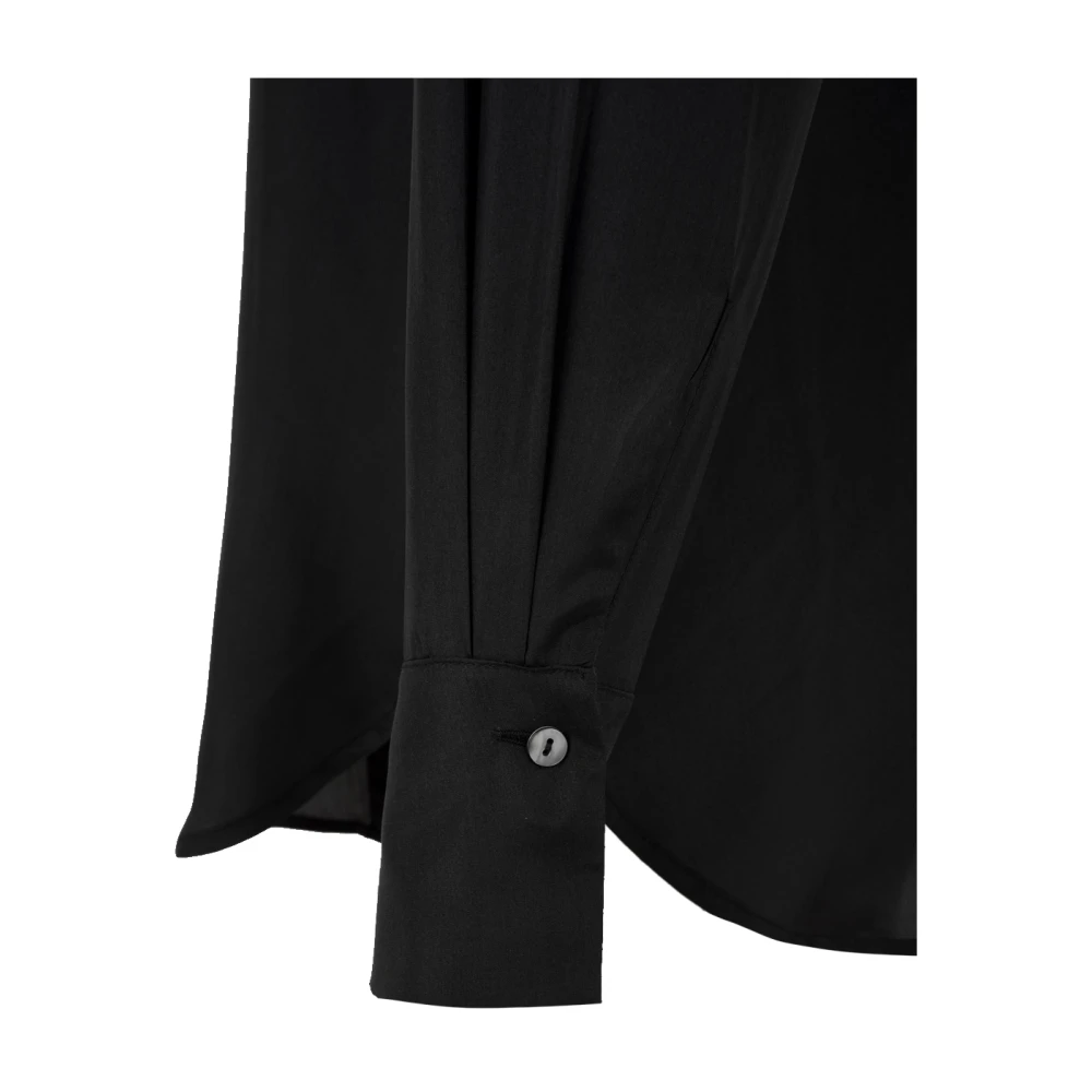 Douuod Woman Zwarte Brioche Shirt Black Dames