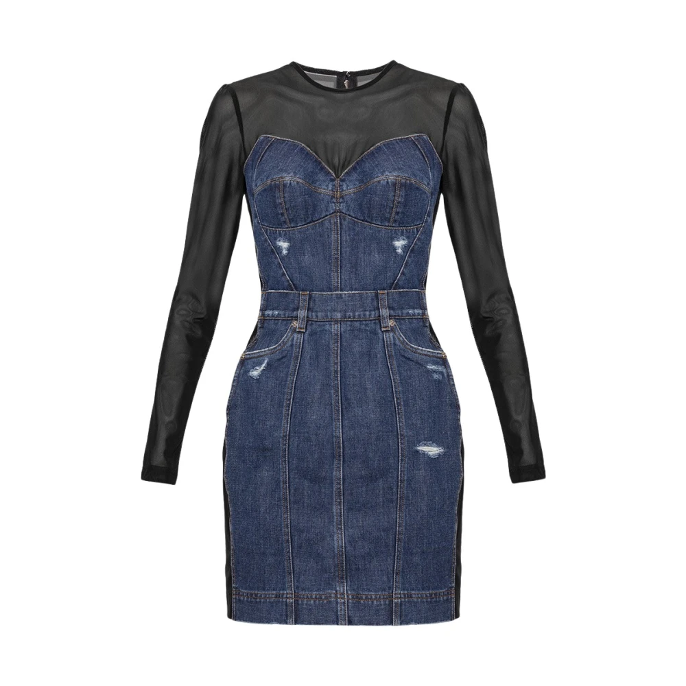 Dolce & Gabbana Denim Mini Dress - Female - Short Dresses - Blue - Xl - Dresses - Image 3