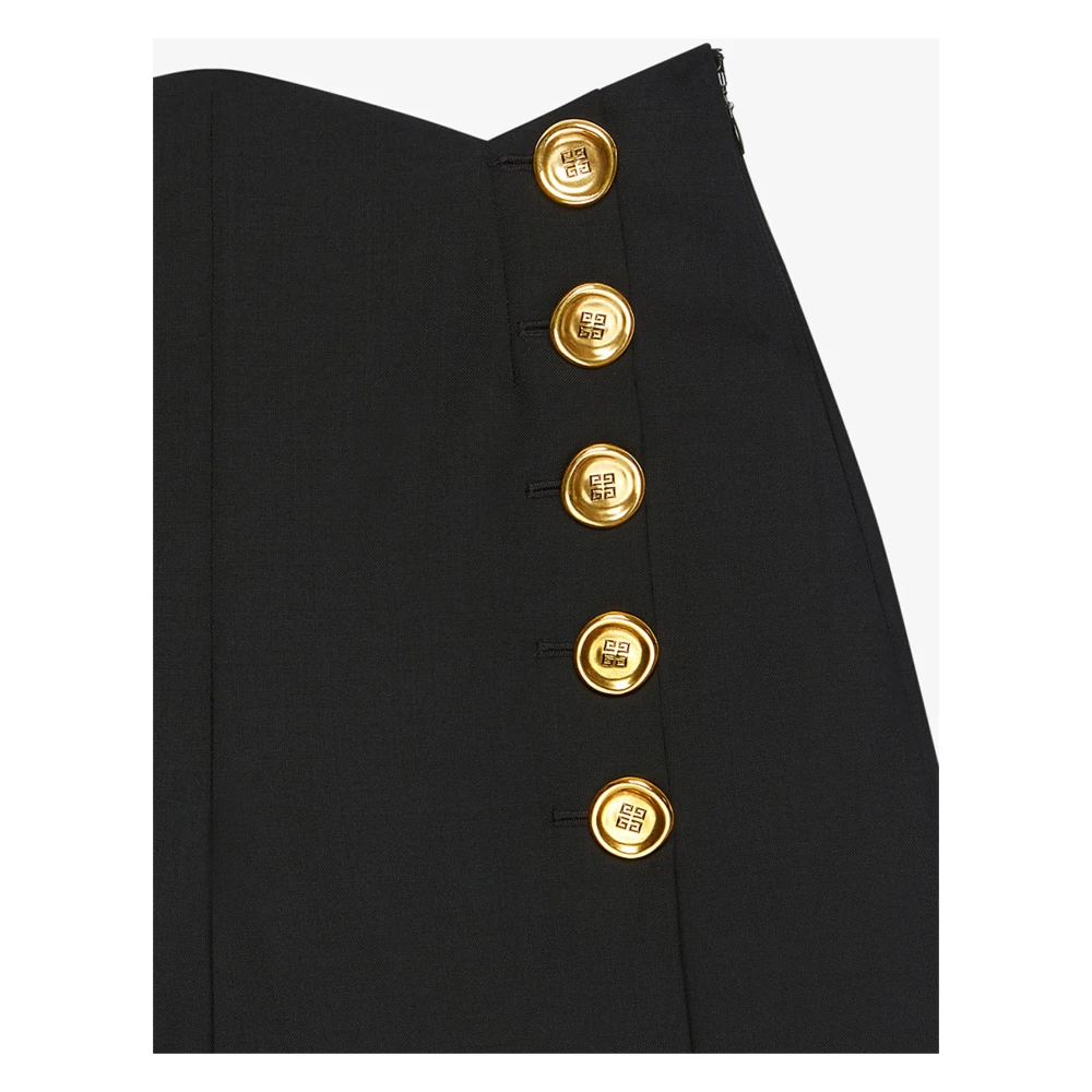 Givenchy Scalloped Mini Short Black Dames