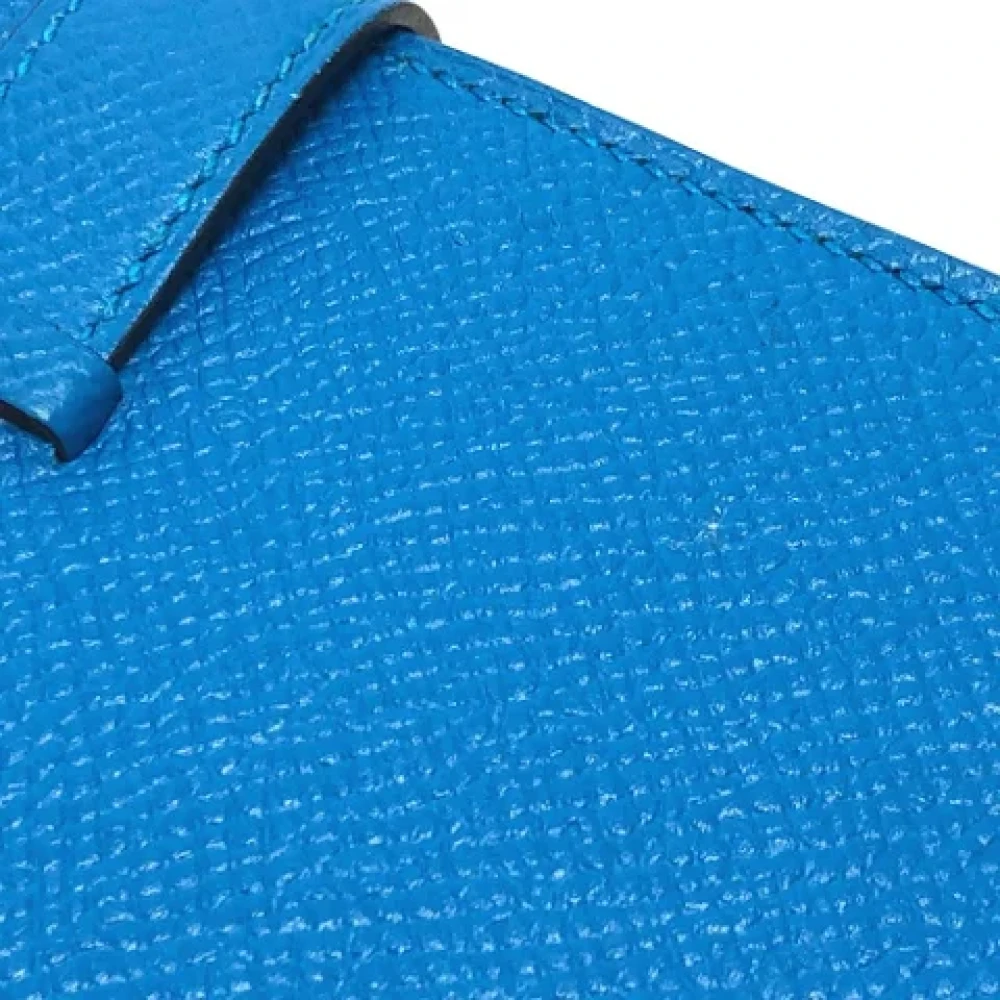 Hermès Vintage Pre-owned Leather wallets Blue Dames