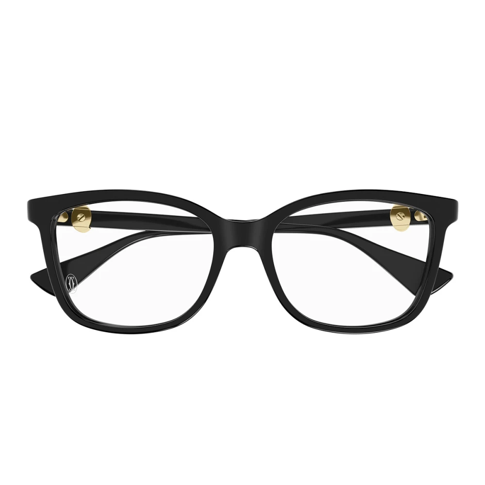 Cartier Vierkante brilmontuur met Double C-detail Black Dames