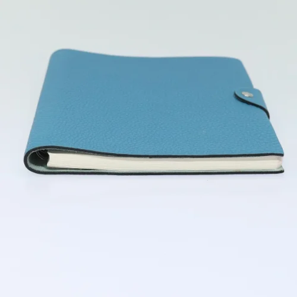 Hermès Vintage Pre-owned Leather home-office Blue Dames