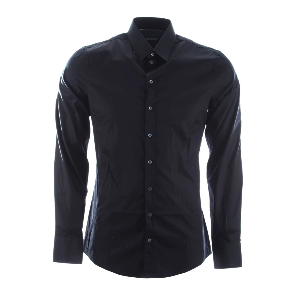 Dolce & Gabbana Men's Black Long Sleeve Shirt From Sicilia Collection