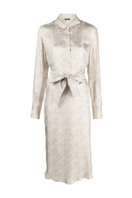 Elegant Beige Sidensklänning