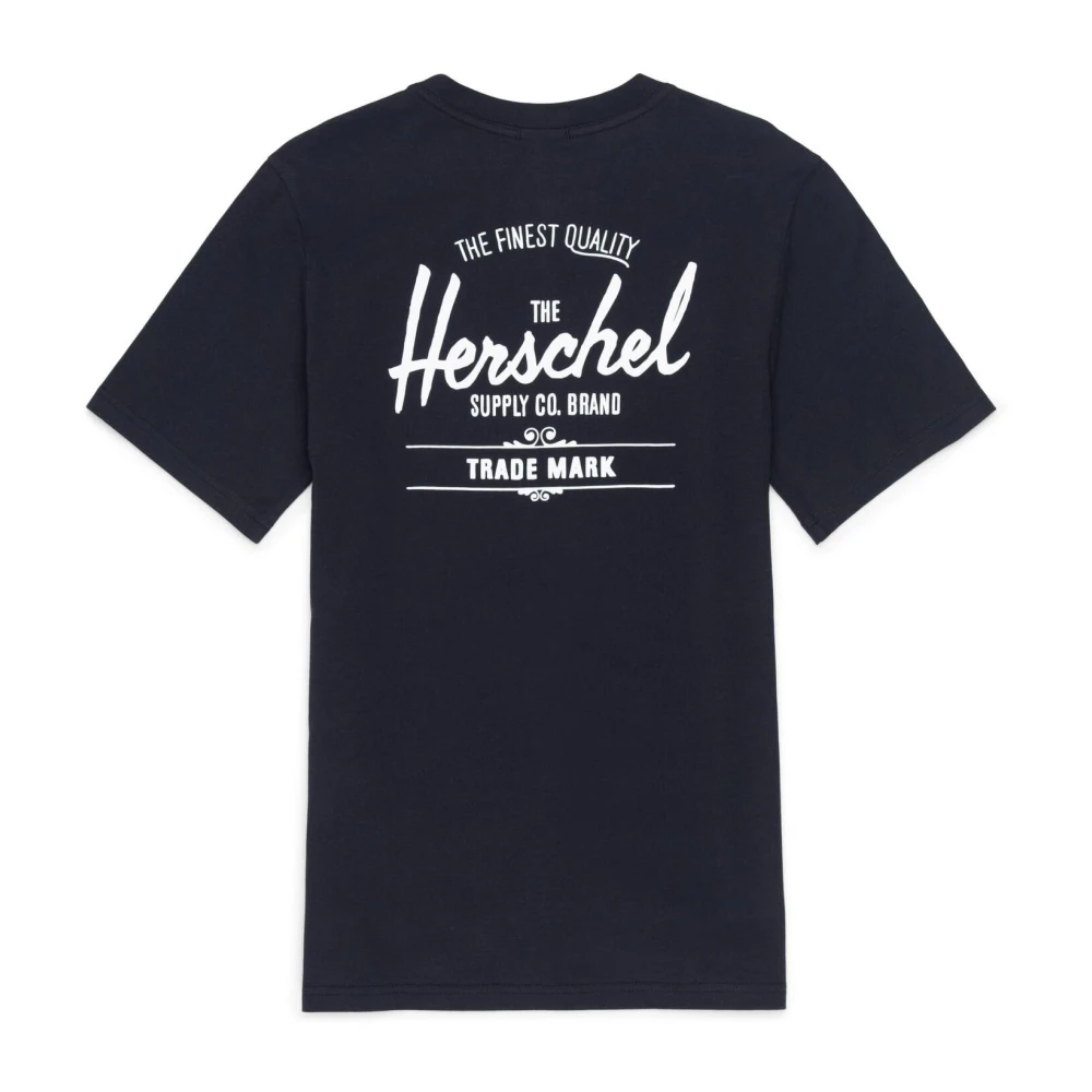 Herschel Klassiek Logo T-shirt Zwart Wit Black Heren