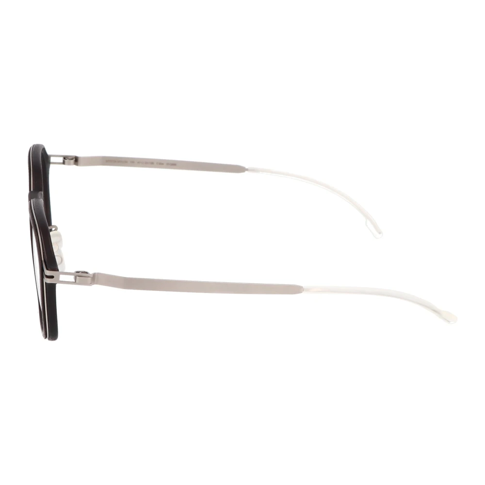 Mykita Moderne vierkante metalen montuur bril Brown Dames