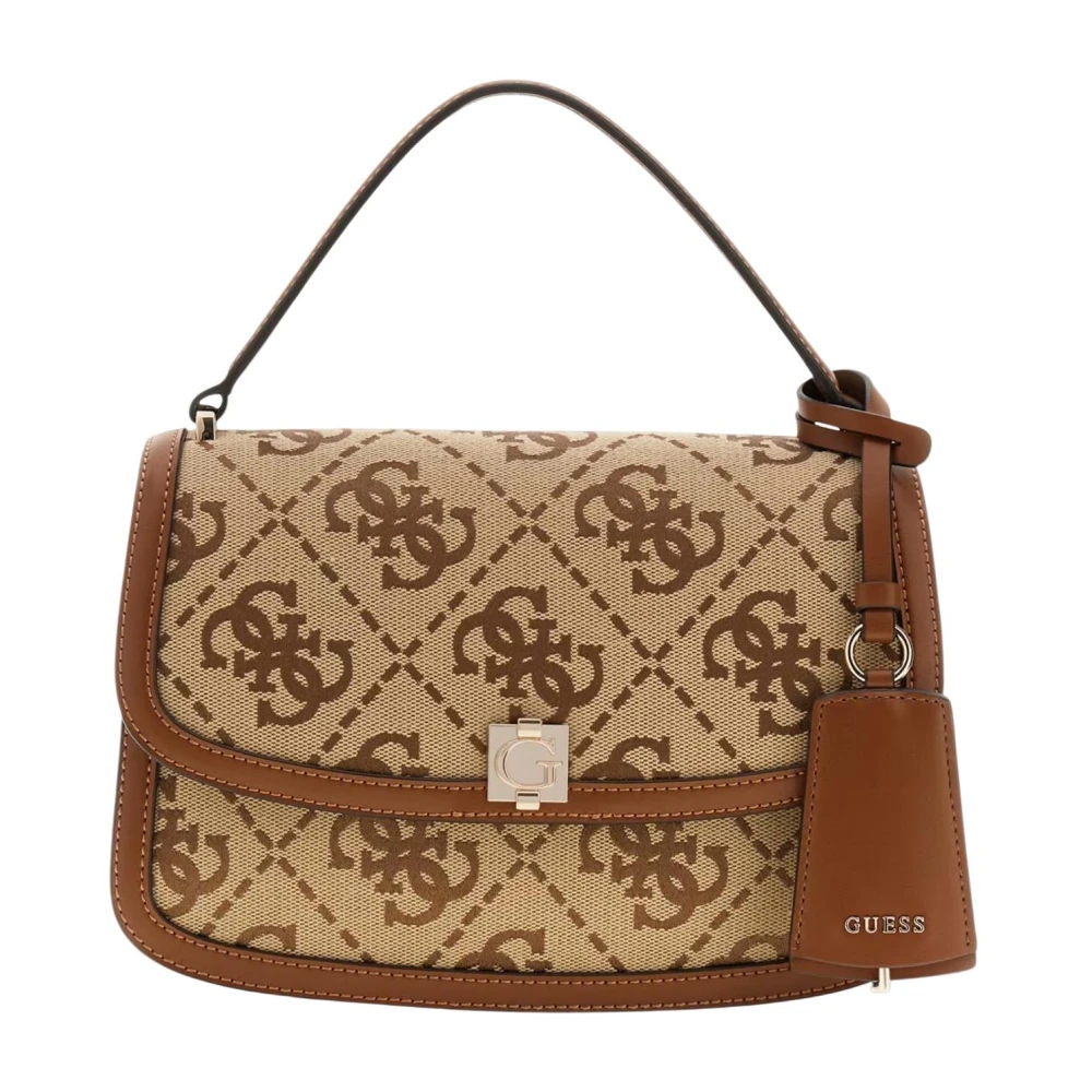 Guess Beige Audrey Logo Sml Gfrn - Female - Handbags - One Size - Bags