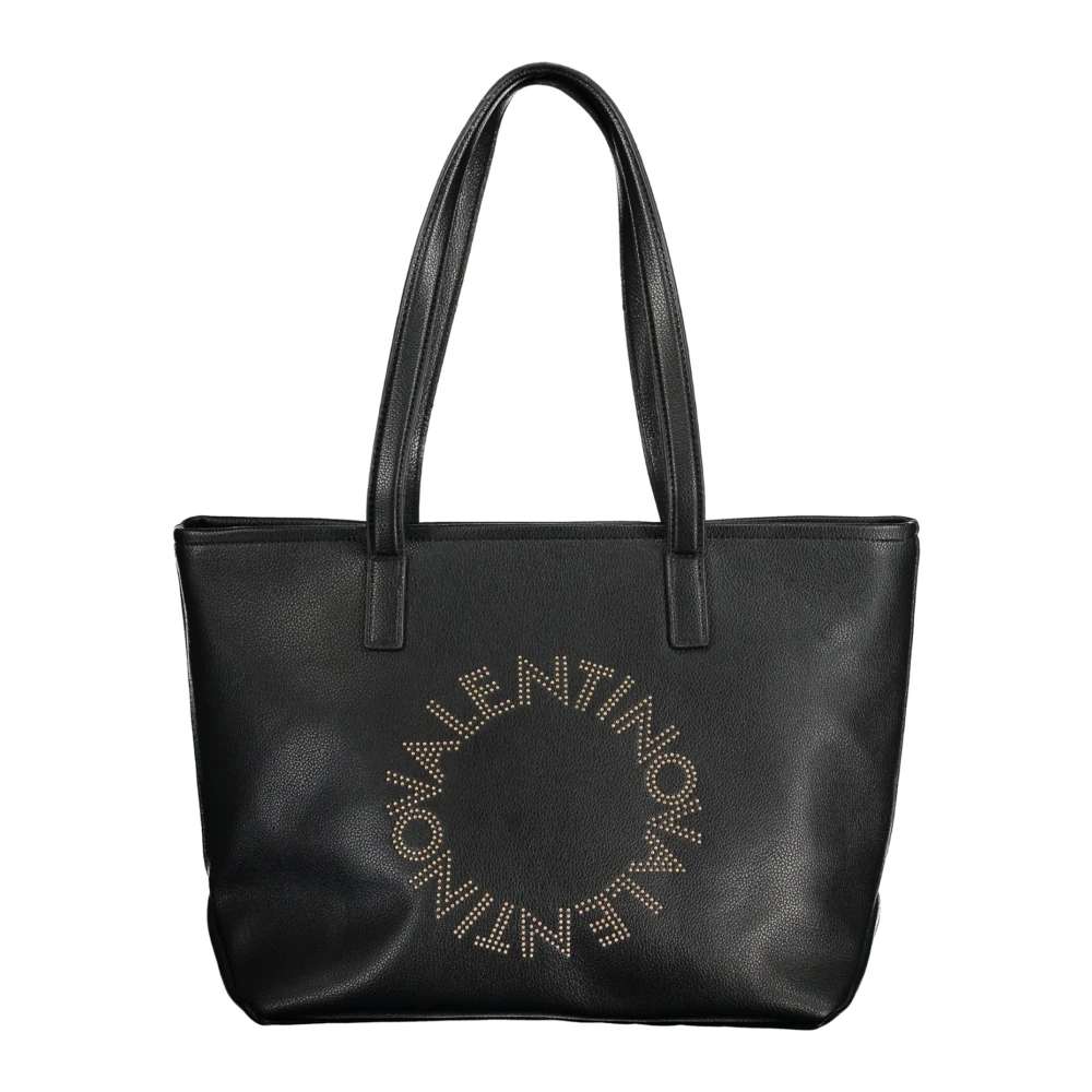 Valentino by Mario Valentino Zwarte polyethyleen schoudertas met verstelbare riem Black Dames