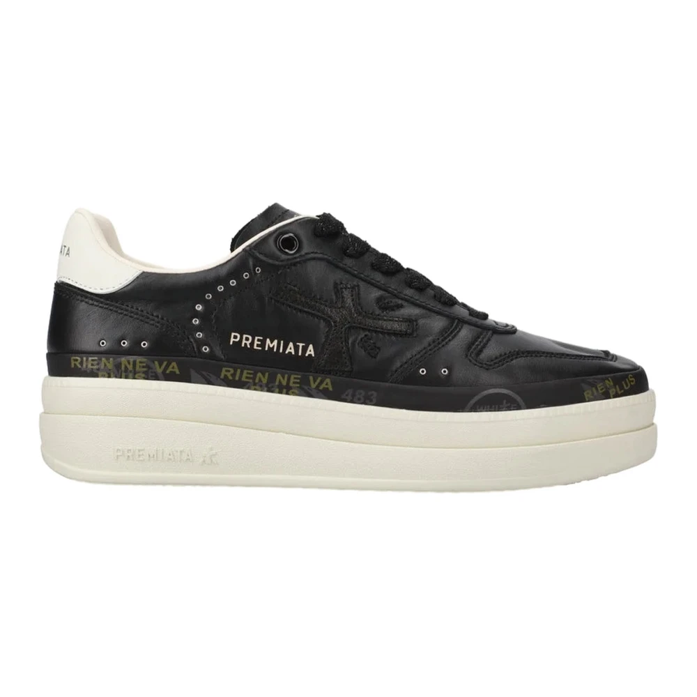 Premiata Women's Black Sneakers, 6 Uk, Stylish Sneaker