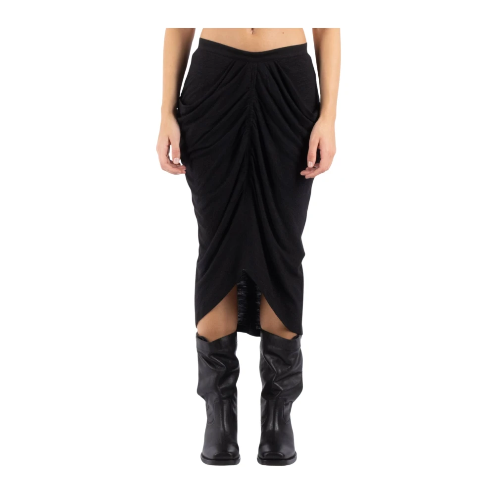 Isabel Marant Étoile Elegante Midi Rok in Zwart Black Dames