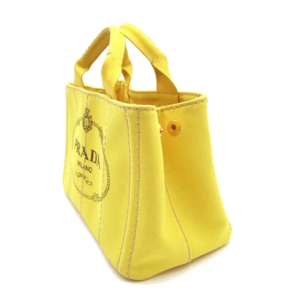 Prada Vintage Pre-owned Canvas totes Yellow Dames