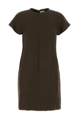 Monili-Trim Mini Dress