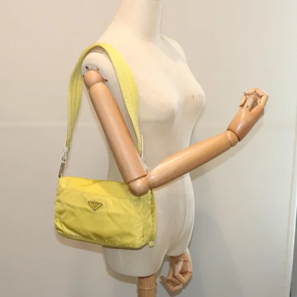 Prada Vintage Pre-owned Fabric prada-bags Yellow Dames