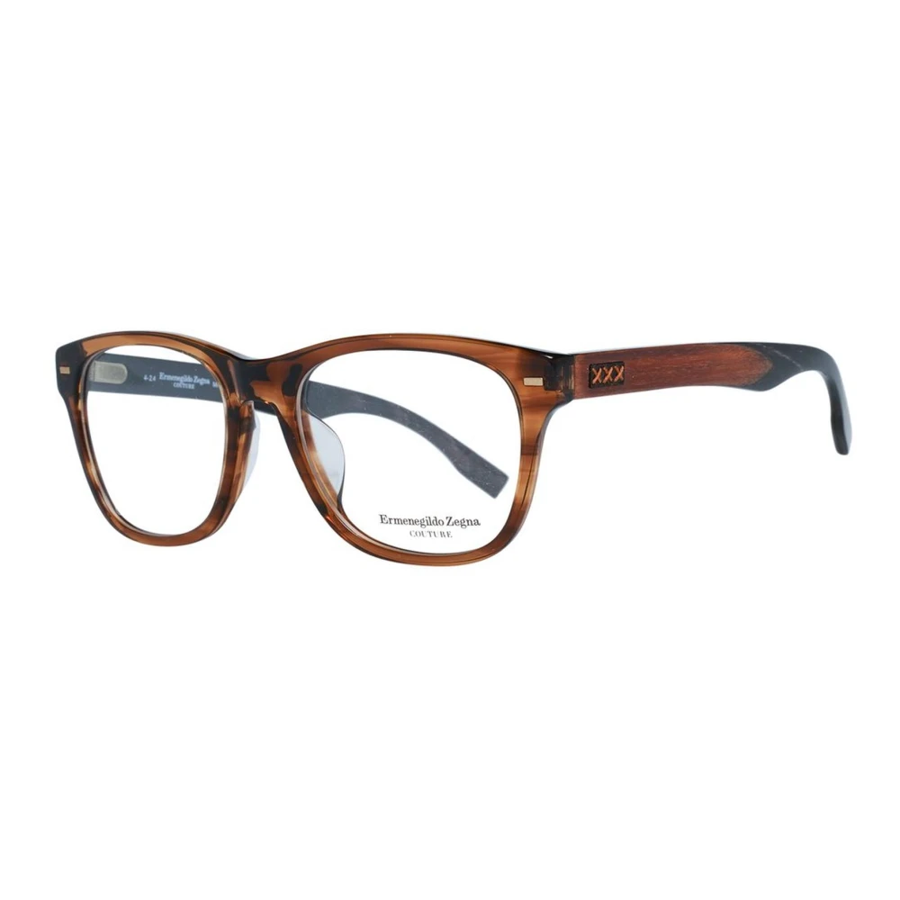 Ermenegildo Zegna Bruine Rechthoekige Optische Brillen voor Mannen Brown Heren