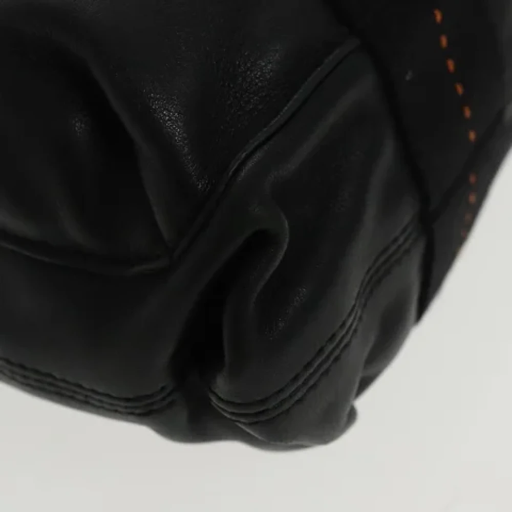 Hermès Vintage Pre-owned Leather handbags Black Dames