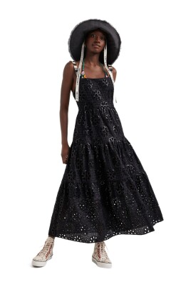 black-cotton-square-neckline-dress-with-straps
