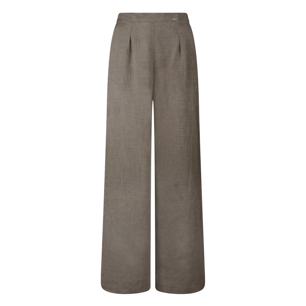 Bomboogie Kvinno Beige Byxor Dam, Xl, Linne, Linen Palazzo Pants
