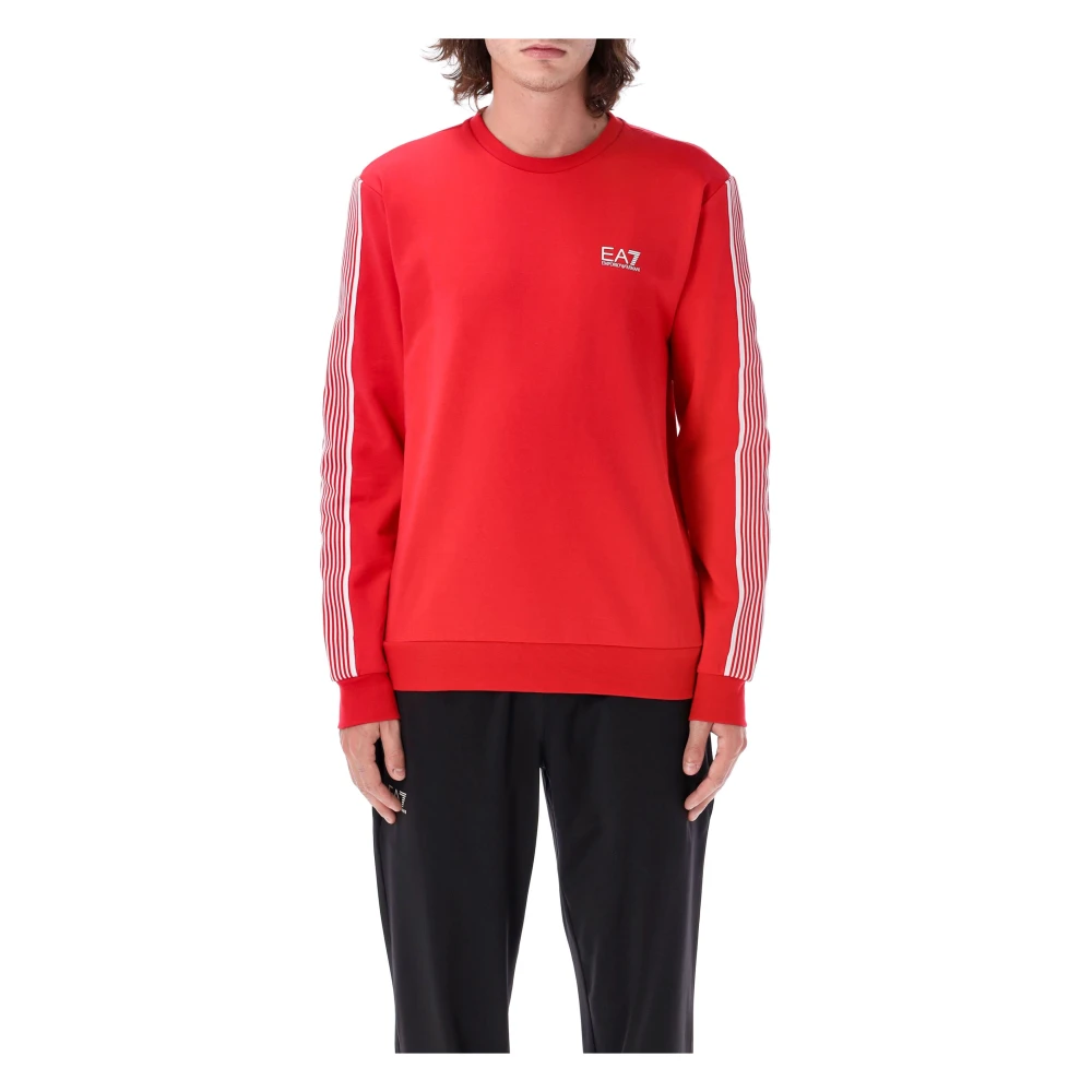 Emporio Armani EA7 Stijlvolle Sweatshirt voor Mannen Red Heren