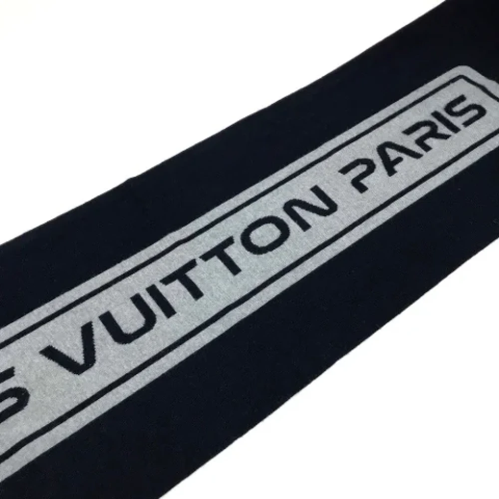 Louis Vuitton Vintage Pre-owned Wool scarves Blue Dames
