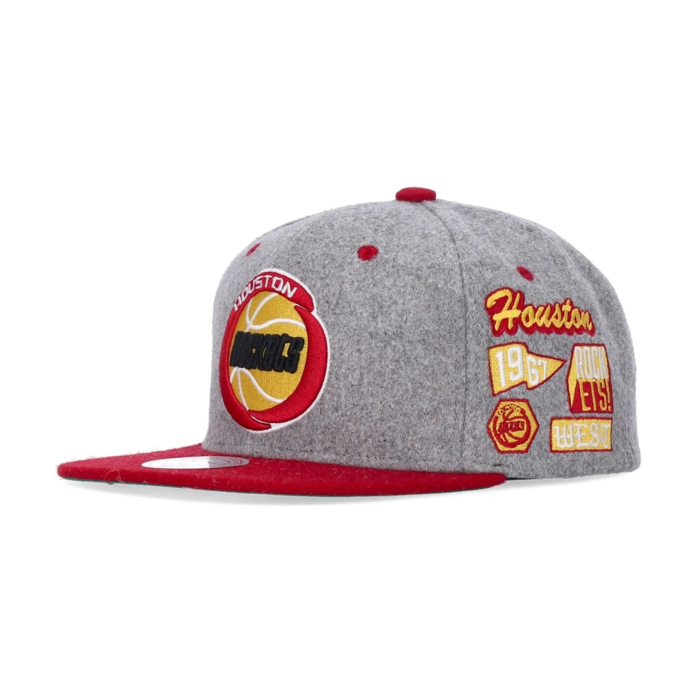 Mitchell & Ness Houston Rockets Snapback Pet Grijs Gray Heren