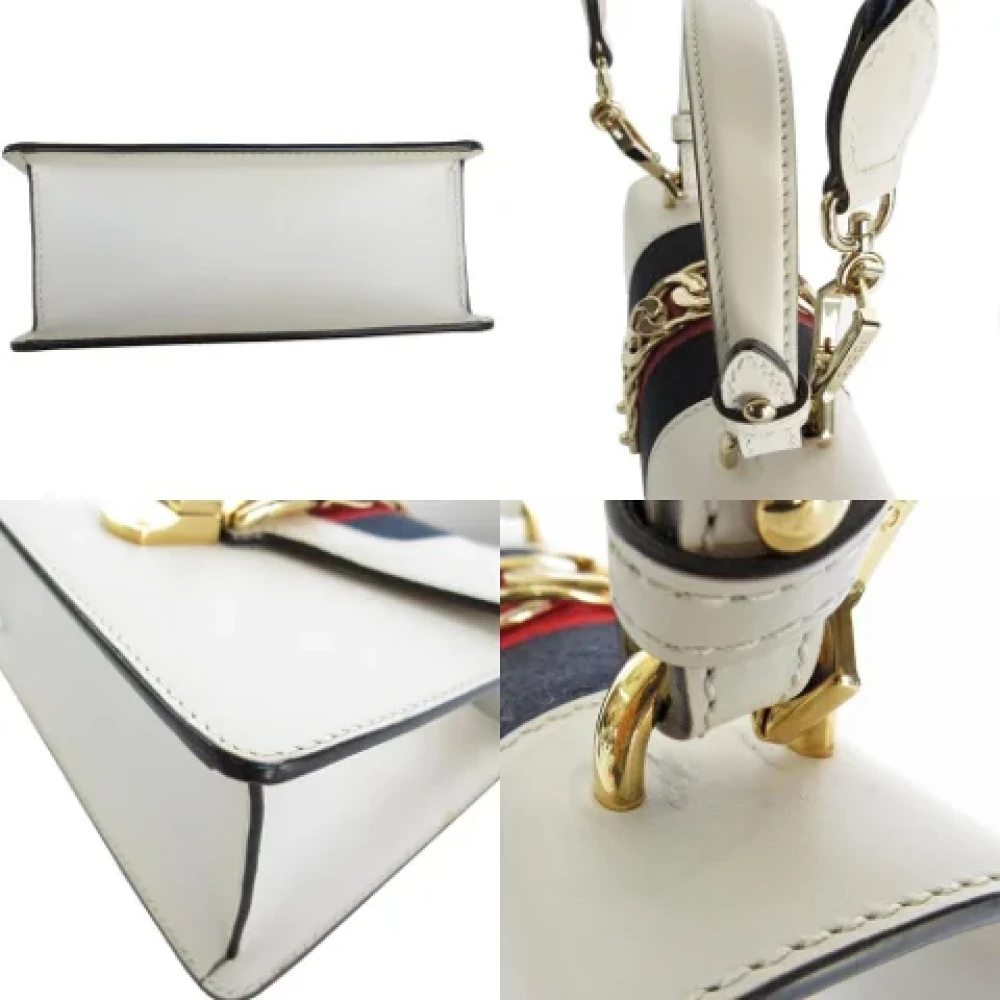 Gucci Vintage Pre-owned Leather gucci-bags White Dames