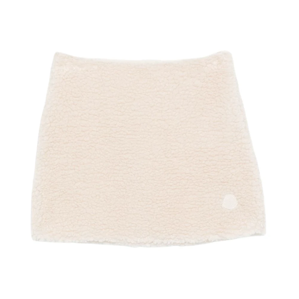 Moncler , Short Skirts, Female, Beige, 2XS, Teddy Mini Skirt - Image 3
