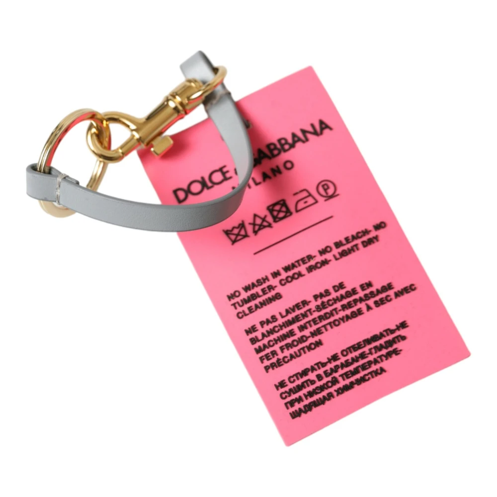 Dolce & Gabbana Elegant Trifold Goud & Roze Sleuteletui Pink Dames