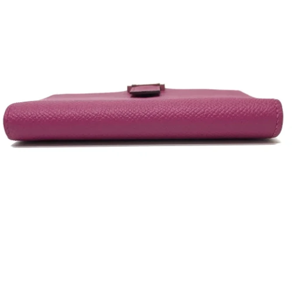Hermès Vintage Pre-owned Leather wallets Purple Dames