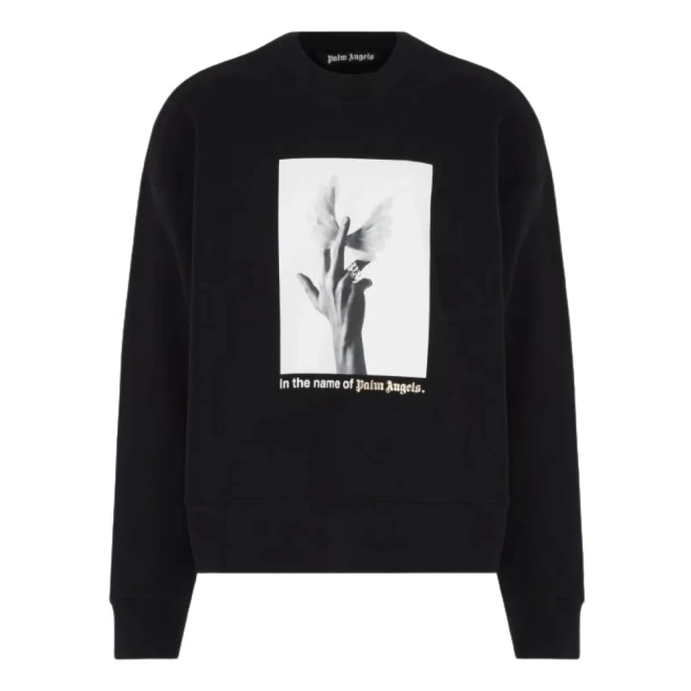 Palm Angels Uomo Nero Felpe, M, New,