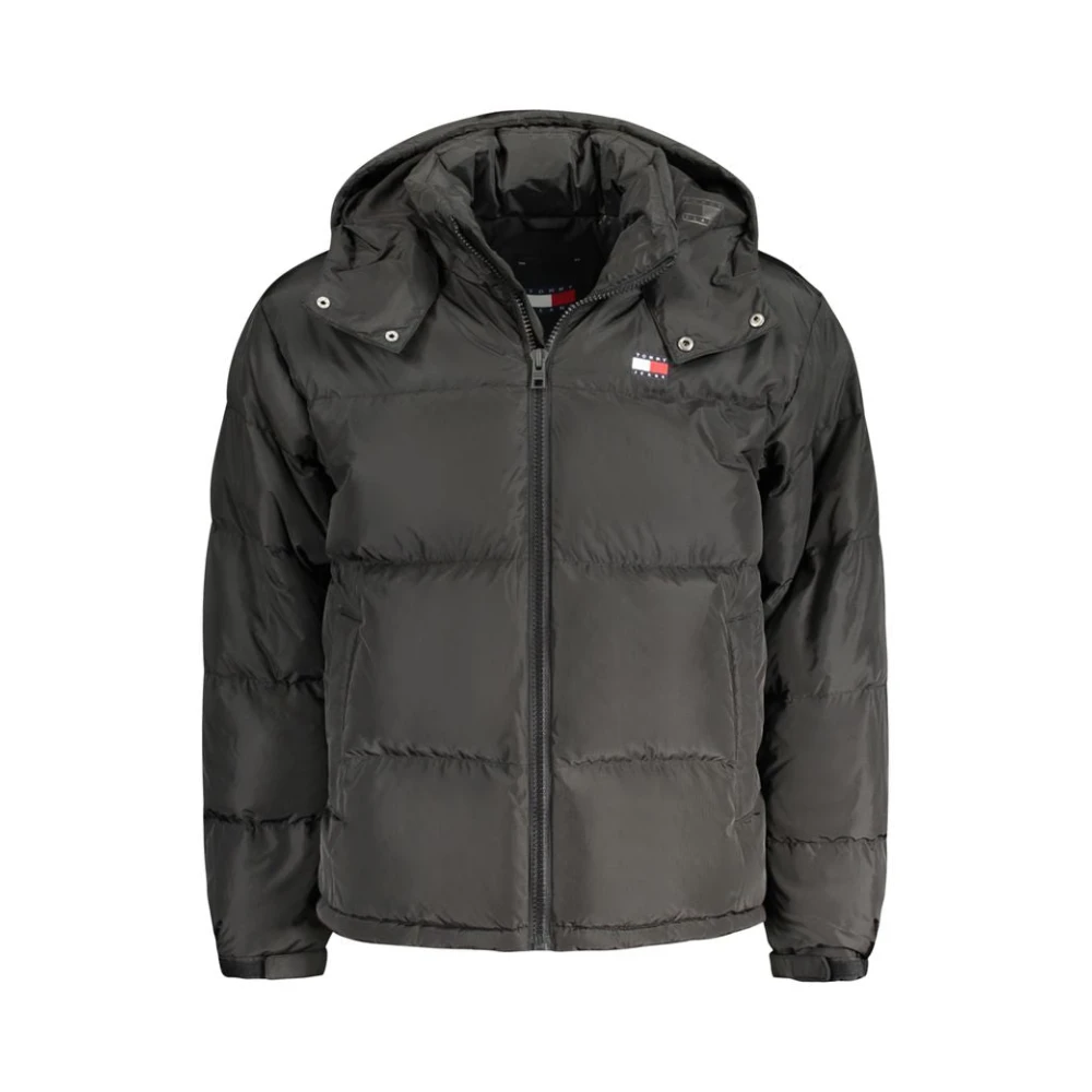 Tommy Hilfiger Men's Black Winter Jackets,, Polyester Jacket Extra Large