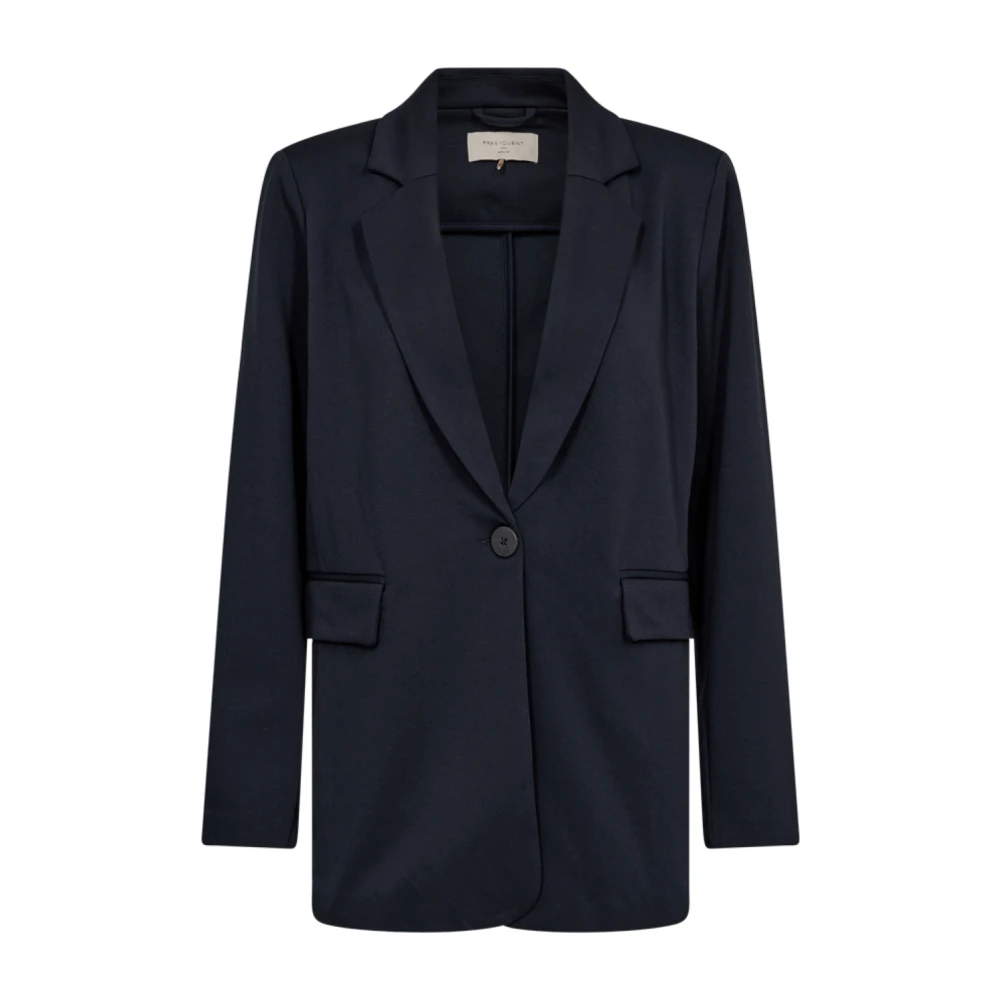 Freequent Elegante Blazer met Brede Revers Blue Dames