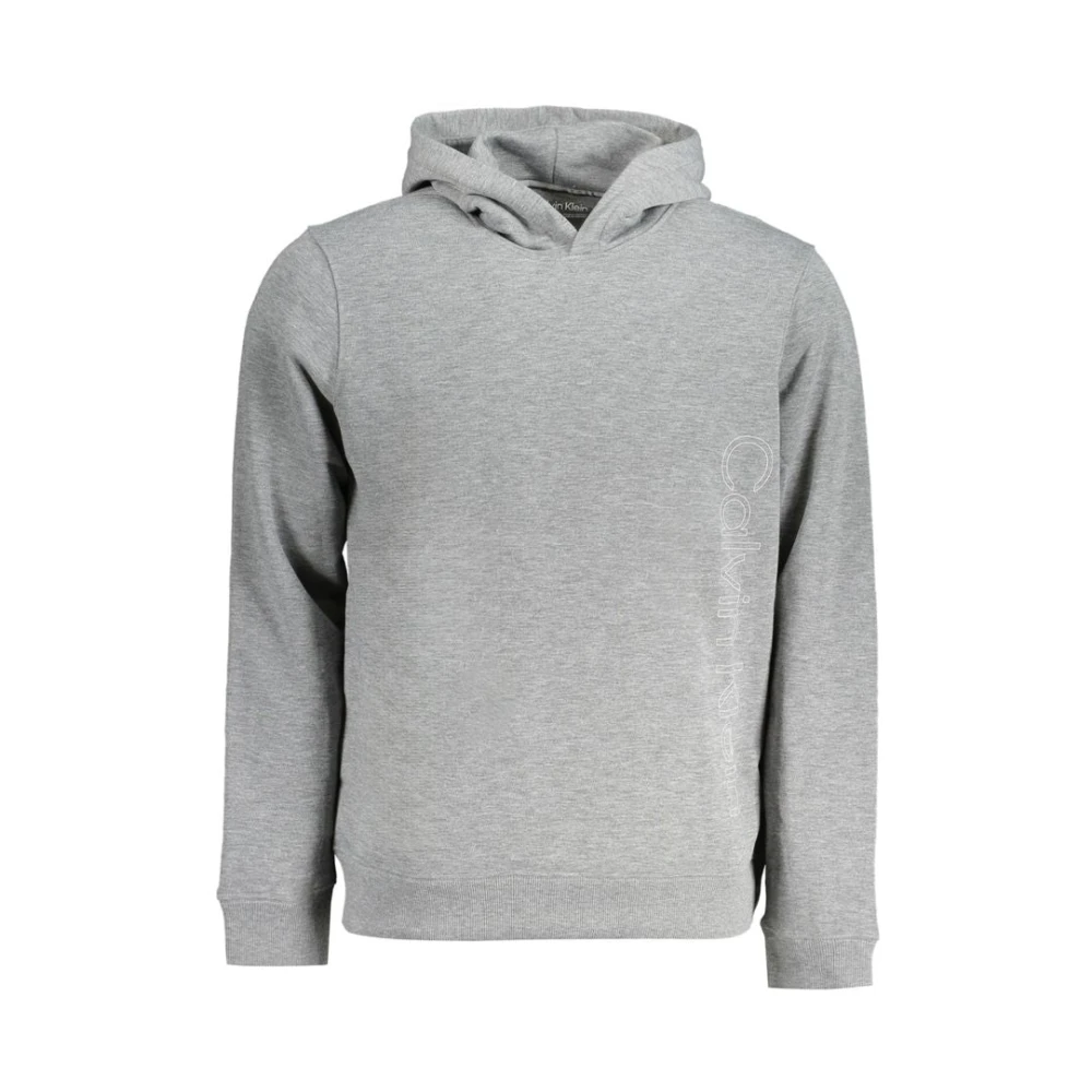 Calvin Klein Men's Gray Hoodies, Xl, Grey Polyester Pullover