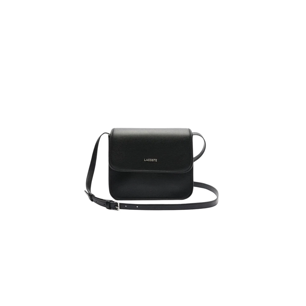 Lacoste Donna Nero Borsa A Tracolla Elegante In