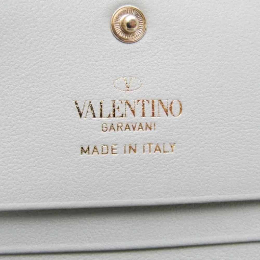Valentino Vintage Pre-owned Leather wallets Gray Dames