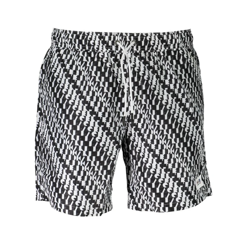 Karl Lagerfeld Men's Black Beachwear, S, Medium Swim Boxer