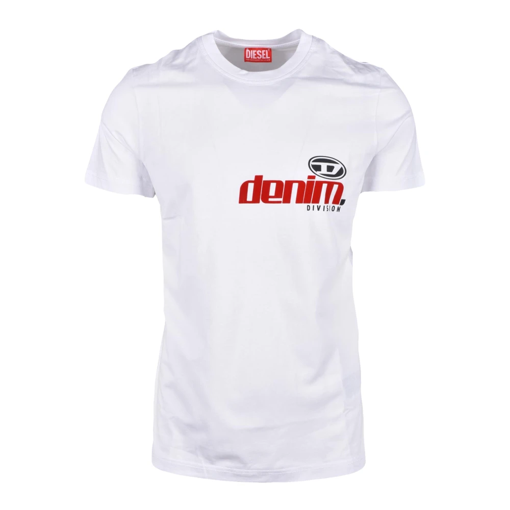 Diesel Katoenen T-shirt White Heren