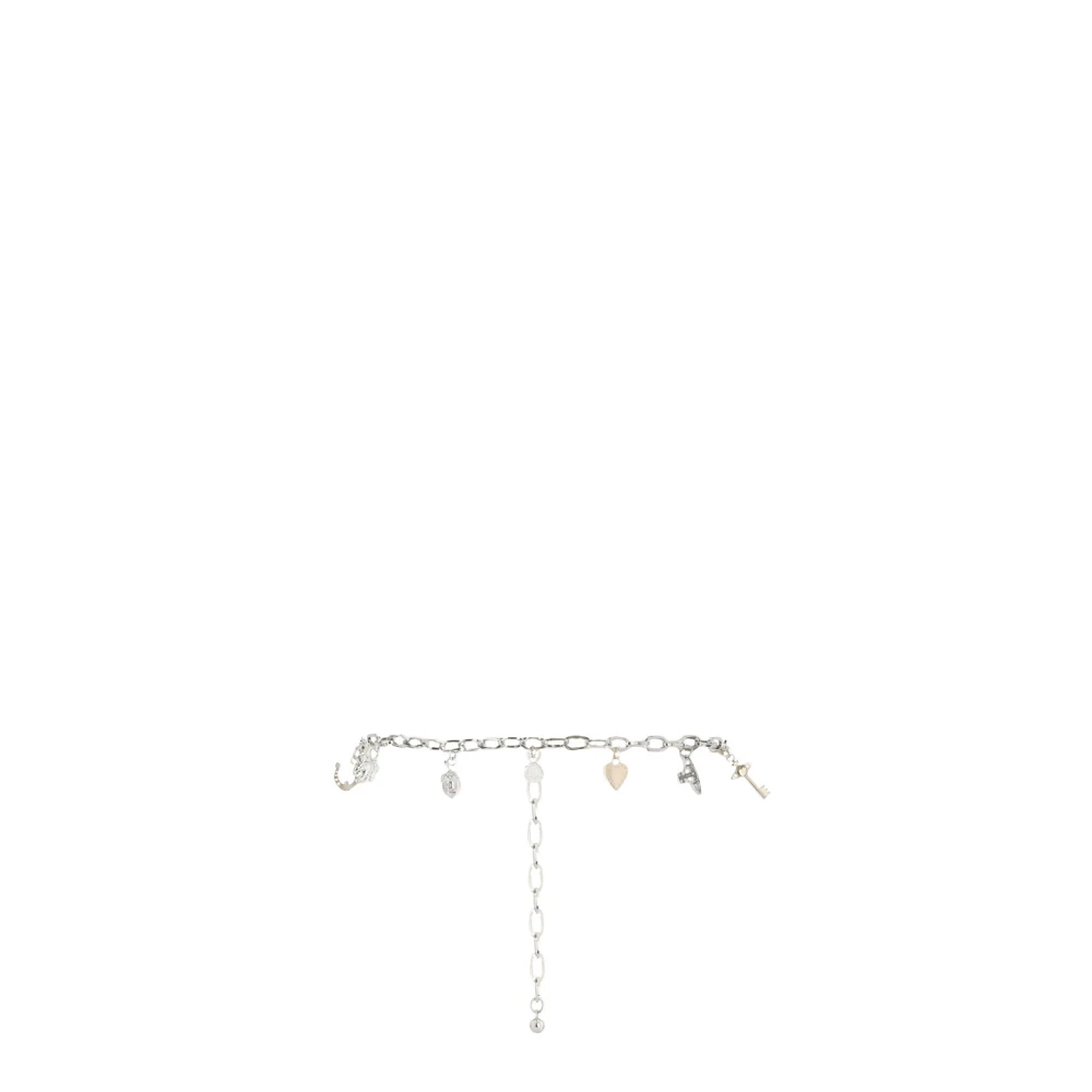 Vivienne Westwood Zilveren Metalen Riem met Bedels Gray Dames